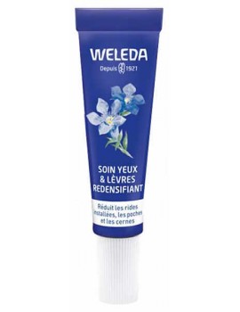 Soin yeux et lèvres redensifiant Gentiane bleue Edelweiss 10ml Weleda soin lissant anti rides Abcbeauté