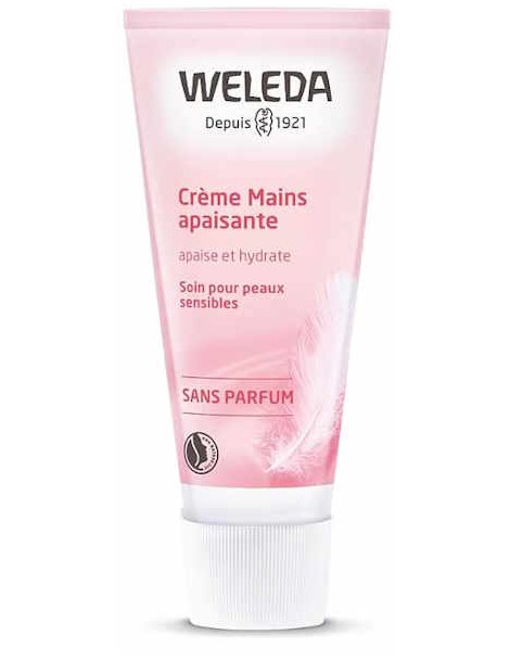 Crème Mains apaisante sans parfum 50ml Weleda jojoba coco squalane Abcbeauté cosmétique bio