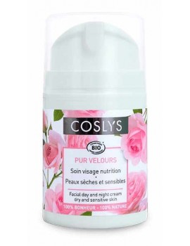 Soin Visage Nutrition Pur velours 50 ml Coslys crème de jour apaisante peau sensible Abcbeauté