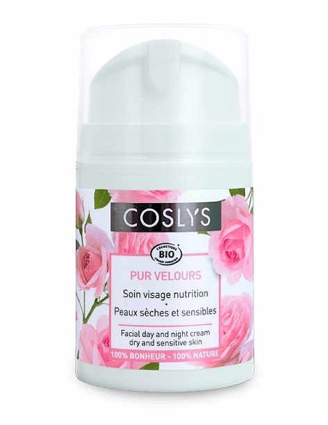 Soin Visage Nutrition Pur velours 50 ml Coslys crème de jour apaisante peau sensible Abcbeauté