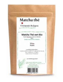 Matcha thé vert bio poudre 50 gr Herboristerie de Paris thé matcha du Japon Abcbeauté