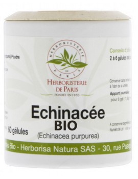 Echinacée Bio 60 gélules de 230 mg Herboristerie de Paris défenses naturelles santé respiratoire Abcbeauté