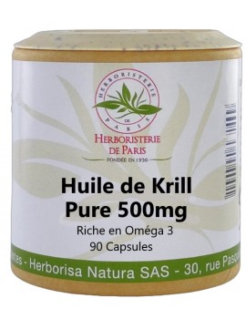 Huile de Krill 500mg 90 capsules Herboristerie de Paris omega 3 phospholipides superba Abcbeauté 
