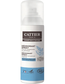 Déodorant spray Brume active 100 ml Cattier cardamome patchouli voie parfumé sopholiance S Cattier