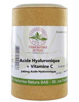 Acide hyaluronique Vitamine C 60 gélules Herboristerie de Paris hyaluronate de sodium beauté peau anti rides abcbeauté