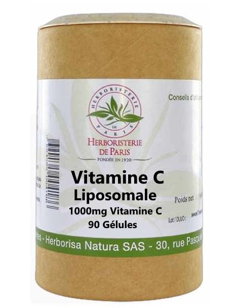 Vitamine C liposomale 90 gélules Herboristerie de Paris antioxydant antifatigue acide ascorbique Abcbeauté vitamines