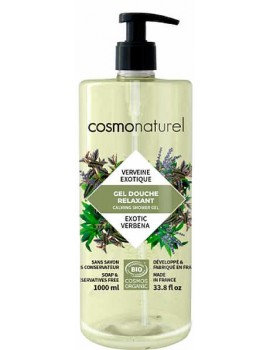 Gel douche Relaxant Verveine exotique 1L Cosmo Naturel aloe vera lavande verveine douceur Abcbeauté