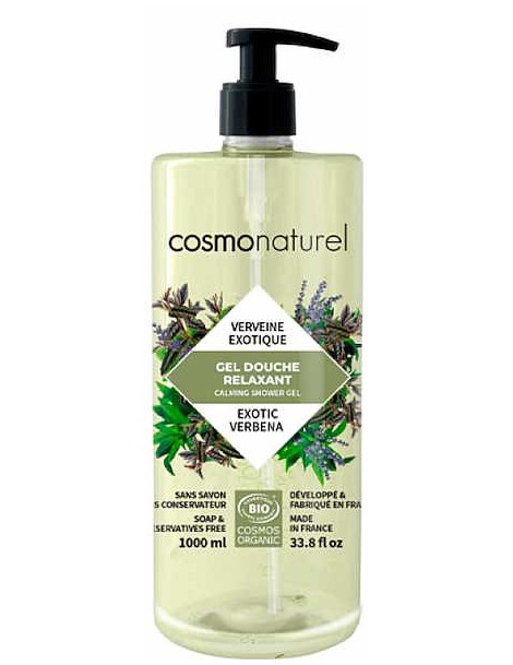 Gel douche Relaxant Verveine exotique 1L Cosmo Naturel aloe vera lavande verveine douceur Abcbeauté