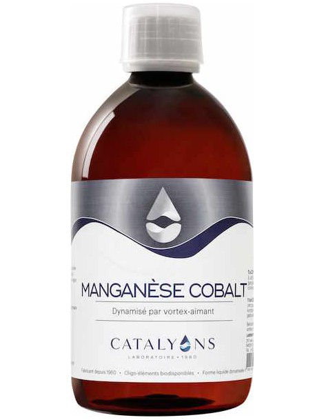 Manganèse Cobalt Oligo éléments 500ml Catalyons diathèse 3 oligo-éléments ionisés Abcbeauté