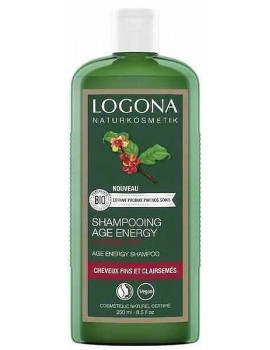 Shampooing Age Energy Caféine bio cheveux fins et clairsemés 250ml Logona énergisant et fortifiant Abcbeauté
