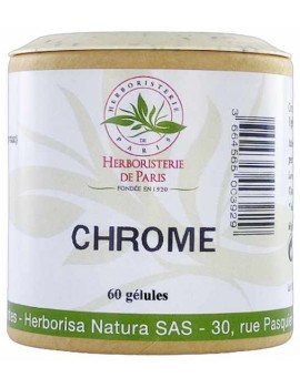 Chrome oligo-élément 60 gélules Herboristerie de Paris aide au maintien du taux de sucres Abcbeauté
