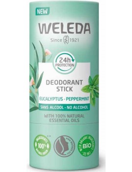 Déodorant solide 24H Eucalyptus Menthe poivrée 50gr Weleda deodorant stick bio eucalyptus peppermint abcbeauté