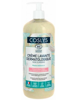 Crème lavante dermatologique liquide soin surgras 1 Litre Coslys peau réactive à atopique haute tolérance Abcbeauté