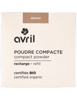 Poudre compacte Abricot 11gr Avril Cosmétique lissante et hydratante maquillage bio Abcbeauté