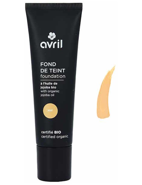 Fond de teint Miel certifié bio 30ml Avril Cosmétique couvrance teinte moyenne peau déjà hâlée Abcbeauté maquillage bio