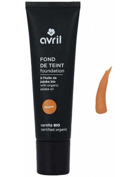 Fond de teint Noisette certifié Bio 30ml Avril cosmétique peaux mates et medium foncées Abcbeauté maquillage bio