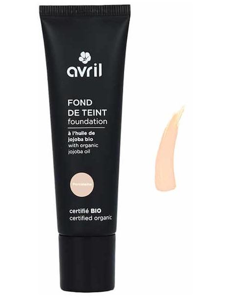 Fond de teint Porcelaine certifié Bio 30ml Avril Cosmétique teinte très claire peau claire Abcbeauté maquillage bio