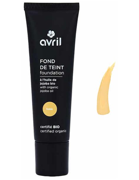 Fond de teint Sable certifié Bio 30ml Avril Cosmétique peaux hâlées légèrement mates Abcbeauté